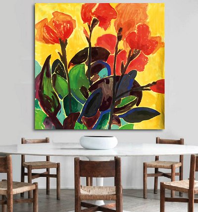 Flowers with Yellow in room 2